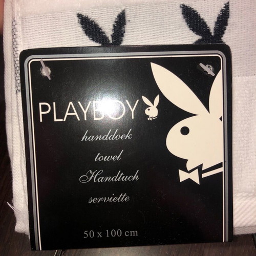 Playboy face towel new, cotton 50x100 cm