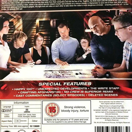 NCIS Los Angeles The Fifth Season DVD used, 6-disc set, English subtitles