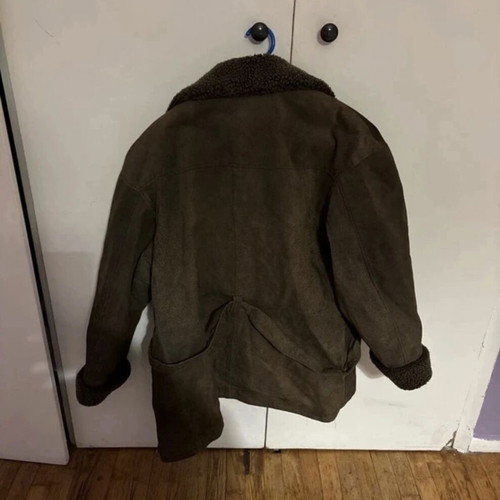 Jacket brown with shearling style fur like new Gianni Rodini