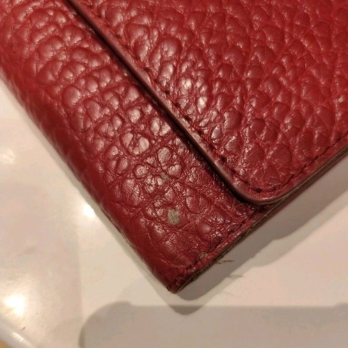 Donna Karan DKNY wallet used, gold red Bordeaux