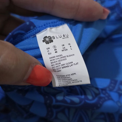 Blu4u blue one-piece swimsuit Large new