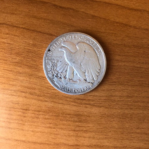 Silver half dollar coin 1944 used