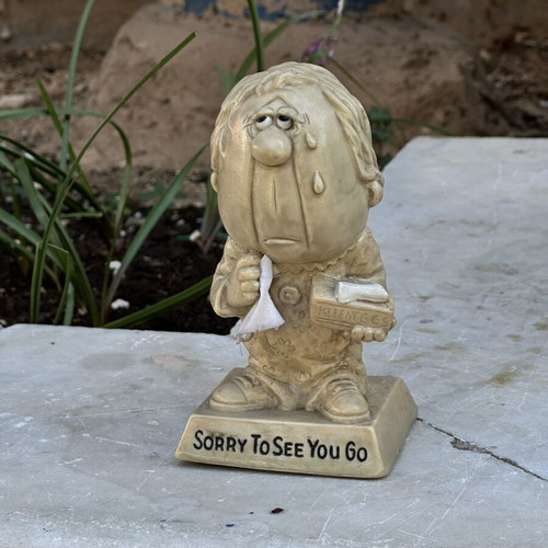Kleenex Sorry To See You Go vintage κεραμική φιγούρα 1974
