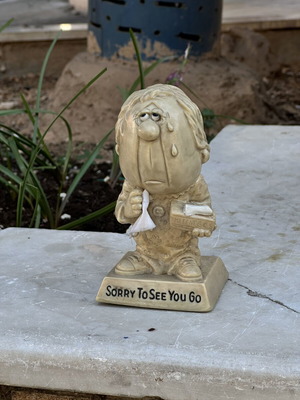 Kleenex Sorry To See You Go vintage κεραμική φιγούρα 1974