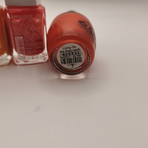 Set of 5 nail polishes OPI and Erre Due used, bright summer colors