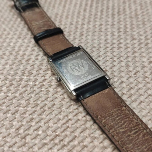 Raymond Weil Genève 5767 men's dress watch, black leather strap