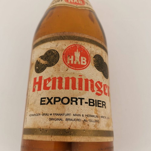 Henninger glass beer bottle used
