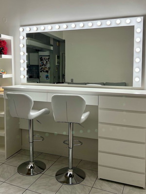 Professional makeup mirror with LED lights 175x85cm new