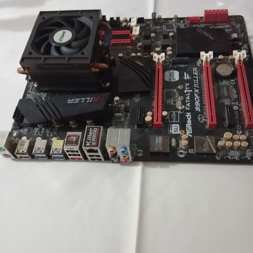 ASRock 990FX Killer motherboard with AMD FX 8320 3.5 GHz CPU and cooler