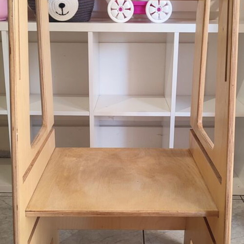 Learning Tower wooden kitchen helper by Woody Tales