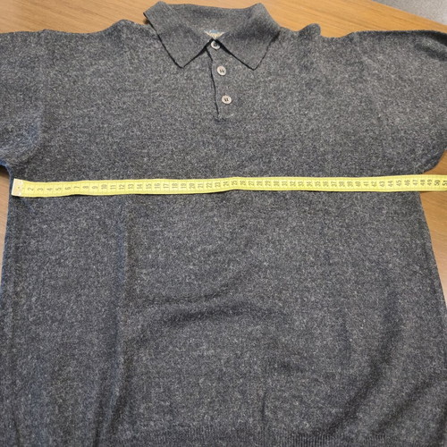 Navy & Green knitted polo shirt medium size gray like new