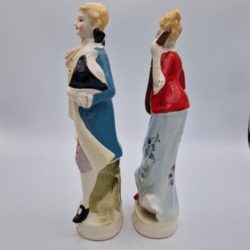 Vintage porcelain figurines couple Rococo handpainted, used