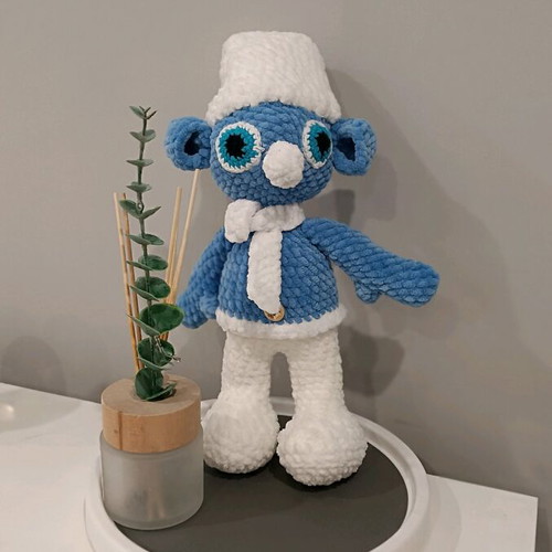 Handmade Smurf new with silicone filling without plastics