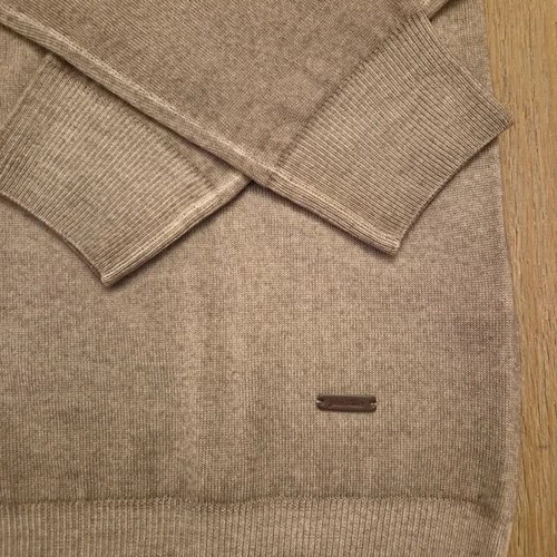 John Miller 100% Wool Sweater Size 50/L, Melange Taupe Beige