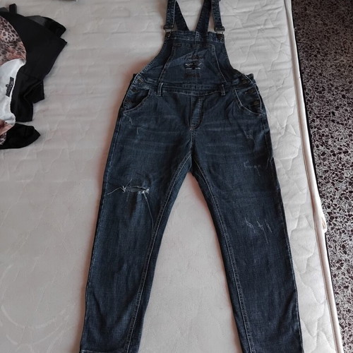 A-Style women's denim overalls size L, blue