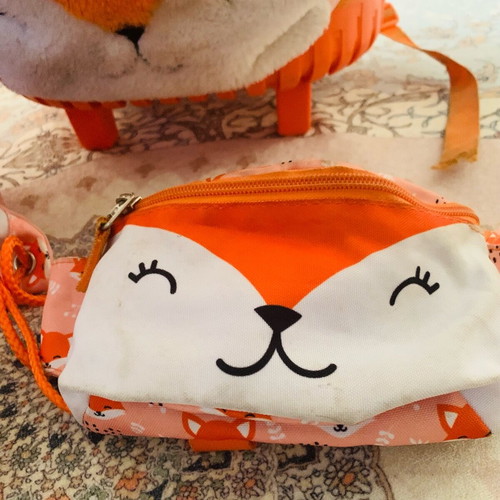 Primary school trolley bag set used with two pencil cases and small bags