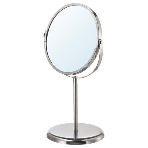 IKEA TRENSUM double-sided tabletop mirror like new, stainless steel