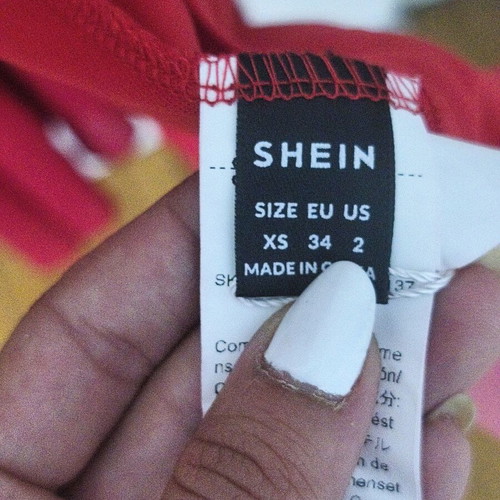 Shein Red Maxi Dress with Lace Size XS New