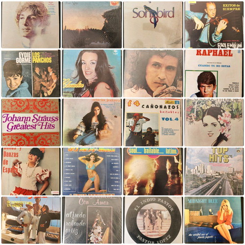 Vinyl record collection used, 70 LPs disco rock Greek & collectibles