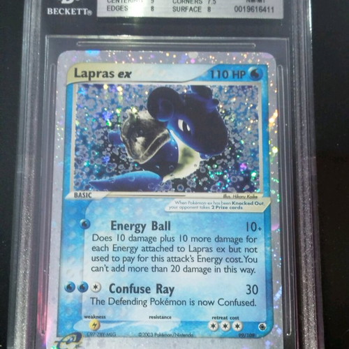 Lapras EX #99 Ruby & Sapphire card new with Beckett grading