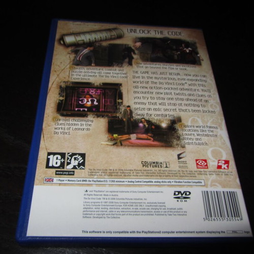 The Da Vinci Code PlayStation 2 game like new