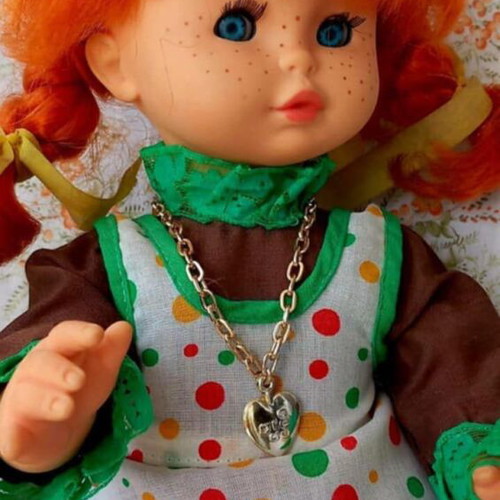 Vintage Pippi Longstocking Doll El Greco 38cm like new 80s