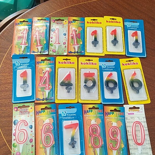 Birthday candles new, set of 19
