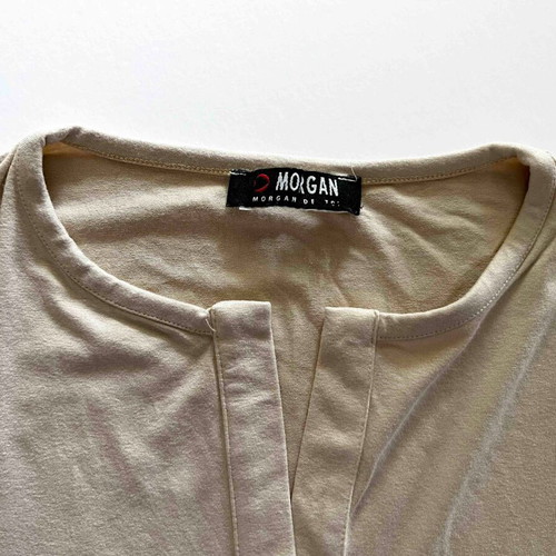 Morgan beige blouse used with chest opening