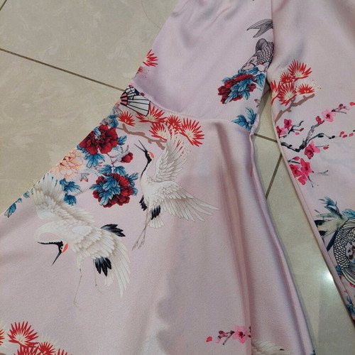 Satin dress alpha line pink like new