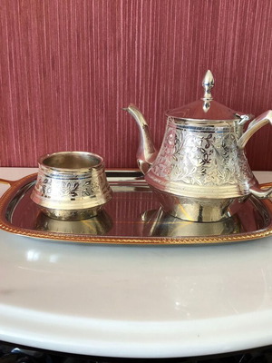 Inox set used, 3 pieces
