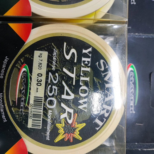 Fishing lines new, pack of three, 250 meters yellow