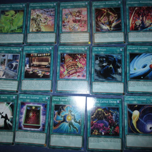 Yu-Gi-Oh spell cards used, pack of 15 cards 2020 edition