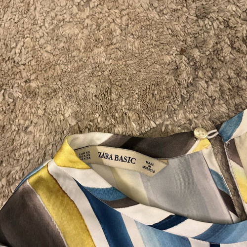 Zara blouse multicolored, size XS, like new, cropped with 3/4 sleeves