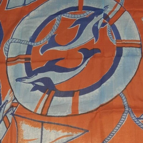 Minoan pareo new, blue and orange