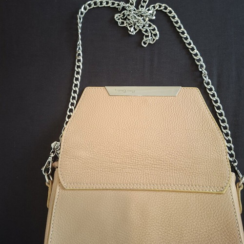 Pierre Cardin genuine leather crossbody bag, beige