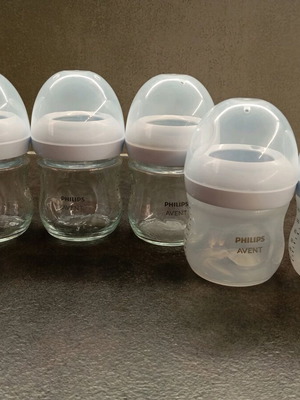 Philips Avent μπιμπερό σαν καινούργιο, 4 γυάλινα και 2 πλαστικά