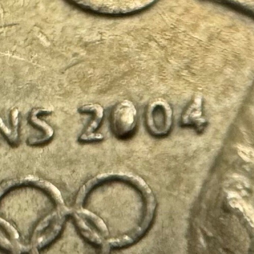 Error 2 euro 2004 used, set of 2 coins