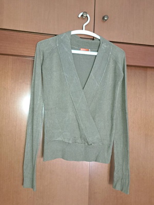 Bershka khaki blouse used, size M