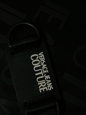 Versace envelope wallet used, black, large