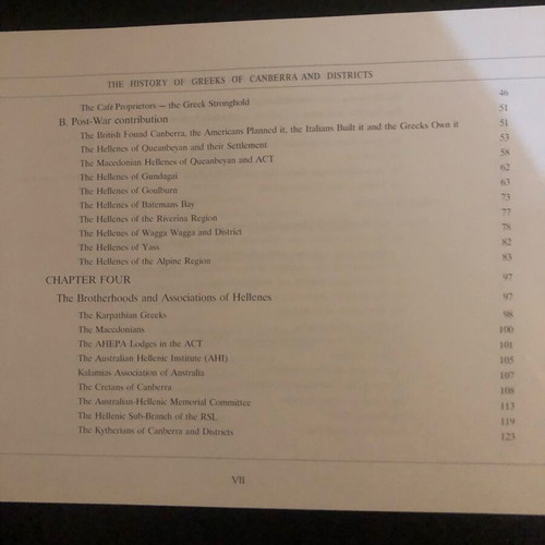 The History of Greeks of Canberra and Districts hardcover like new
