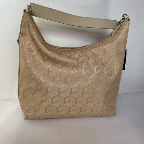 MCM Aren Monogram Jacquard Tote Bag New Beige