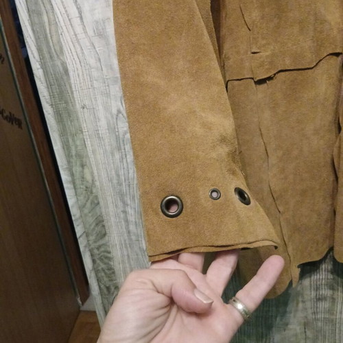 Castor suede coat used camel Italian Spectra vintage