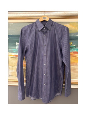 Boss Slim Fit men's dress shirt used, size XL, check pattern