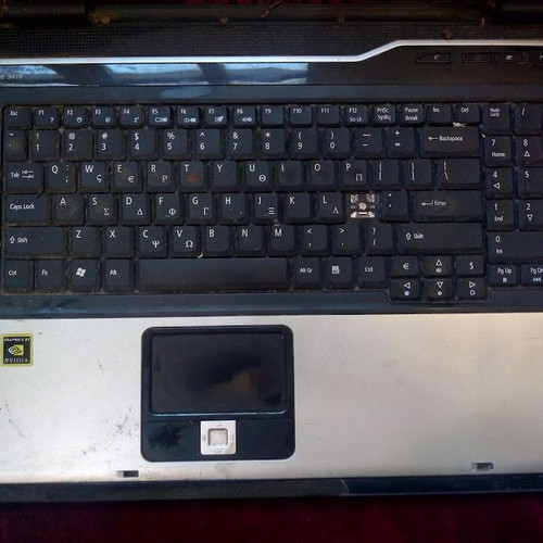 Acer Aspire 9410 Laptop used, screen missing, Core Duo NVIDIA