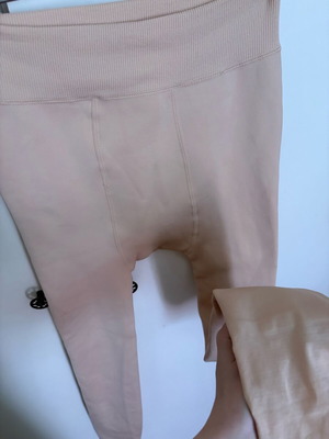 Thermal leggings like new with fleece lining beige