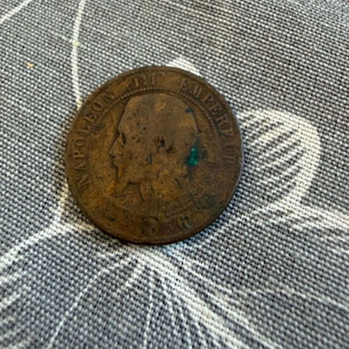Napoleon III 1856 French copper coin, 19th century