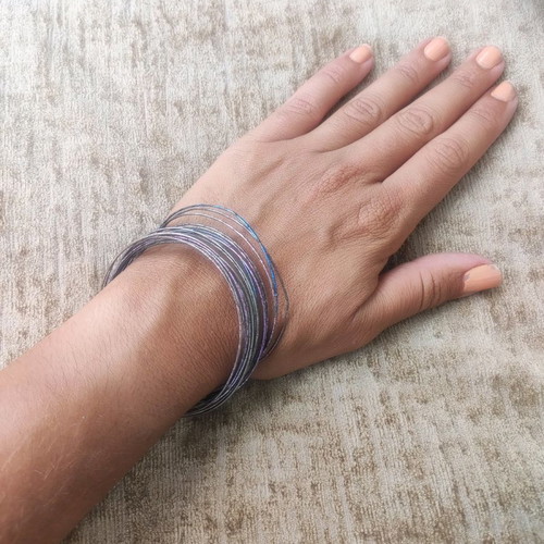 Metal bracelets used, colorful, thin, from Istanbul