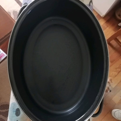 Antik Collection roasting pot used, oval 10 lt with rack and ribbed lid