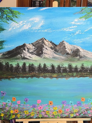 The Lake of Gentle Days Acrylic Painting 75×100cm New