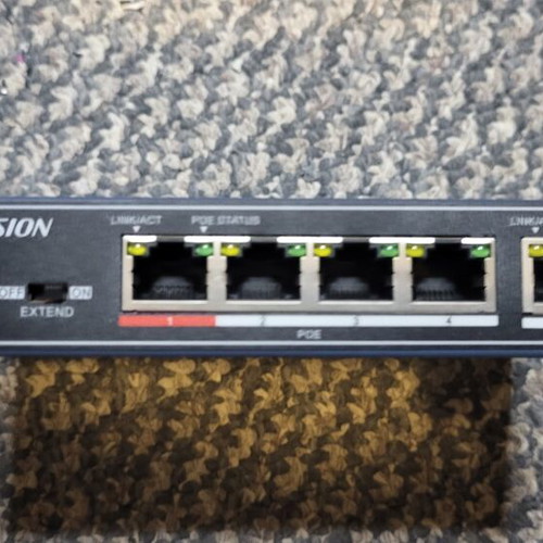 Hikvision DS-3E0105P-E POE Switch like new, lightly used